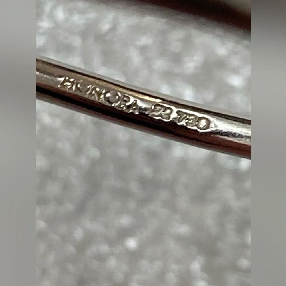 18k White Gold Natural Diamond Hoop Earrings - Picture 4 of 8